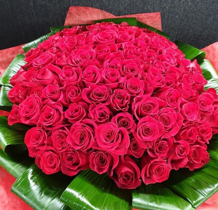 Aberdeen Florists Huge 101 Red Rose Bouquet