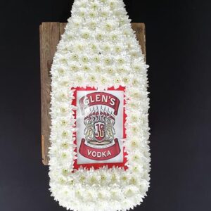 Aberdeen Funeral Florists | Funeral Flower Vodka Bottle