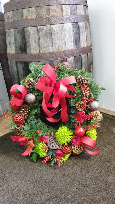 Aberdeen Florist | Same Day Flower Delivery | Christmas Flowers Aberdeen | Christmas Holly Wreath